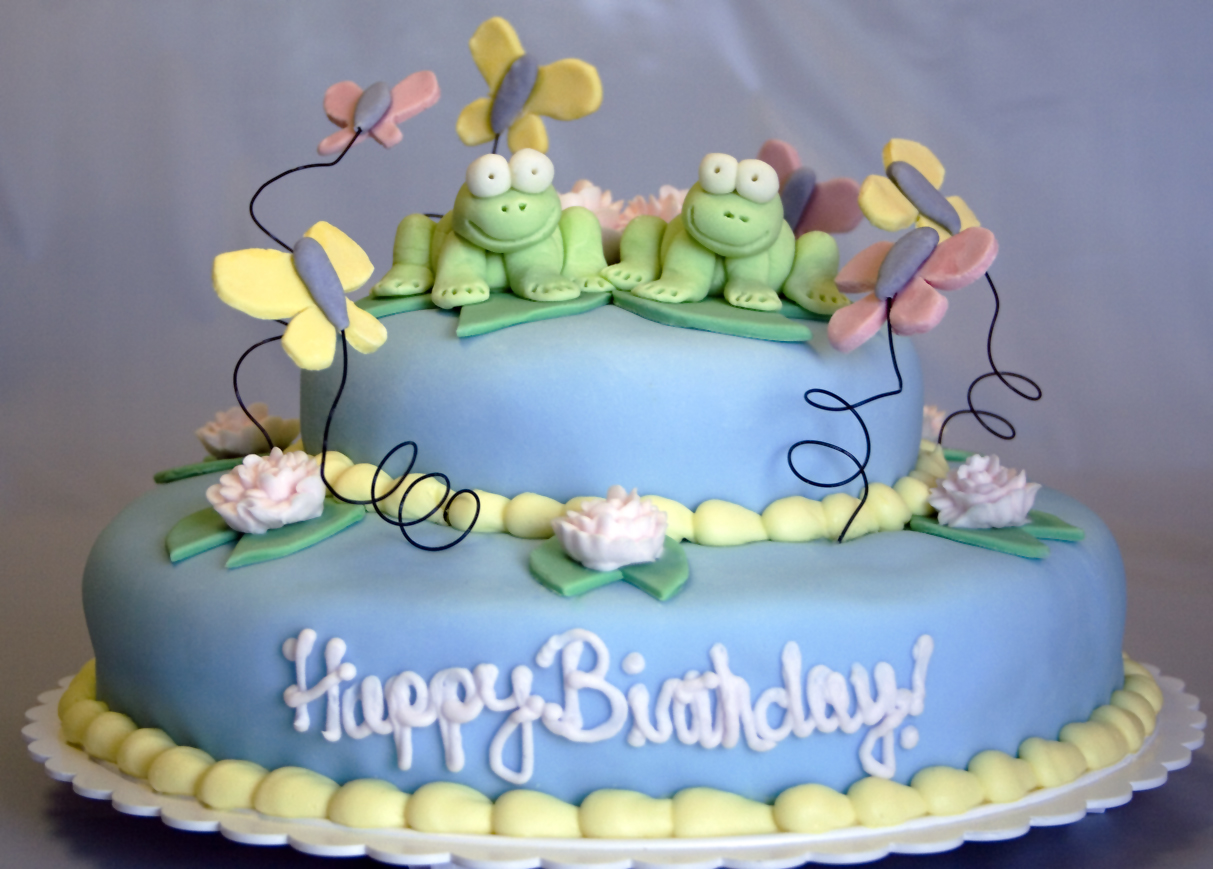 Happy Birthday Frog Cake