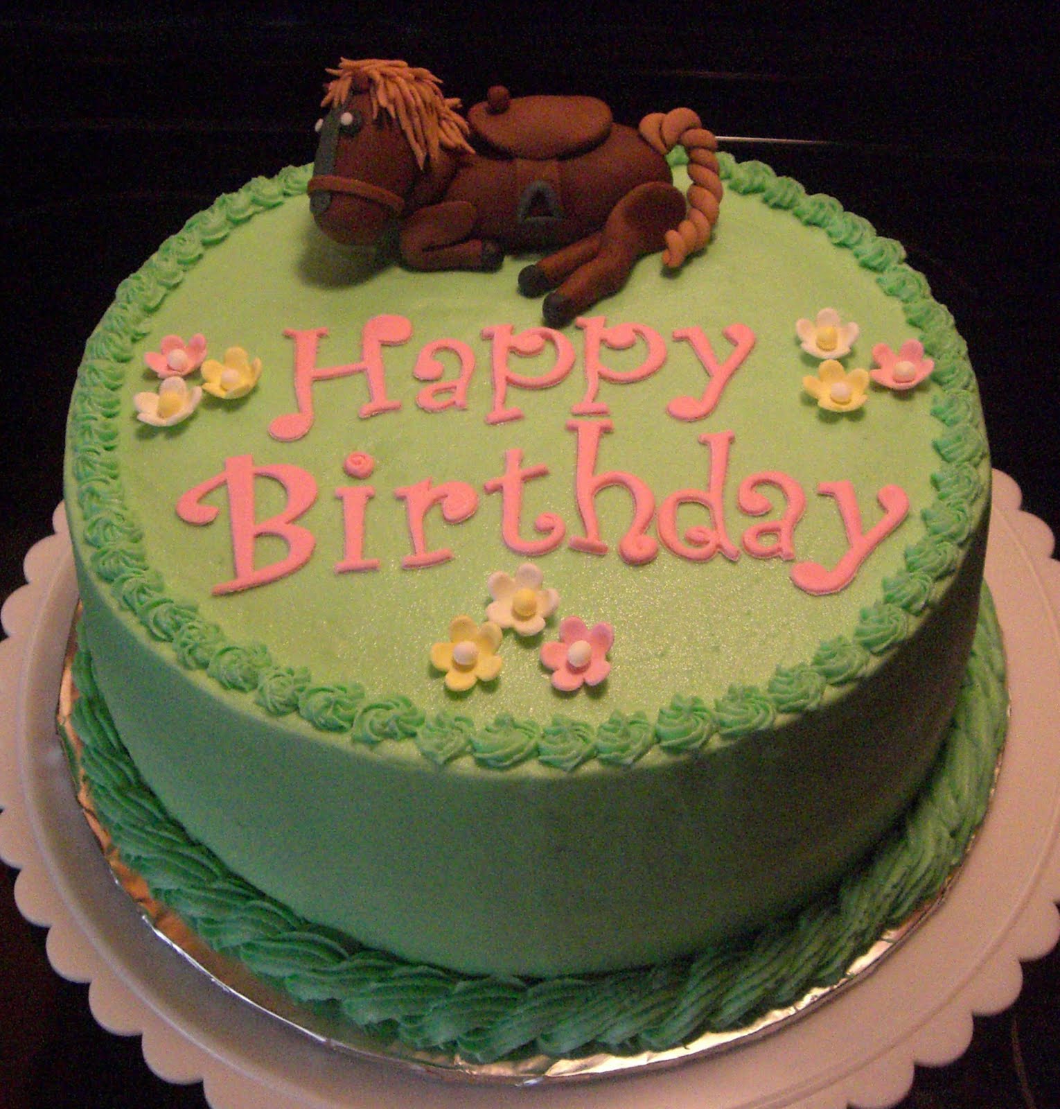 horse cake birthday cakes lover inch chocolate fondant buttercream pans paste gum decoration place summer littlebcakes