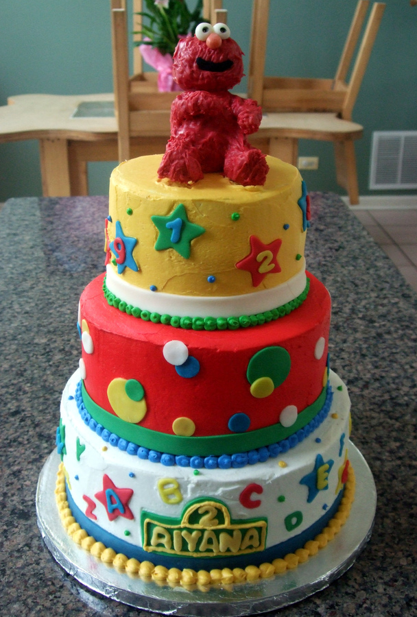 Elmo Birthday Cake Designs
