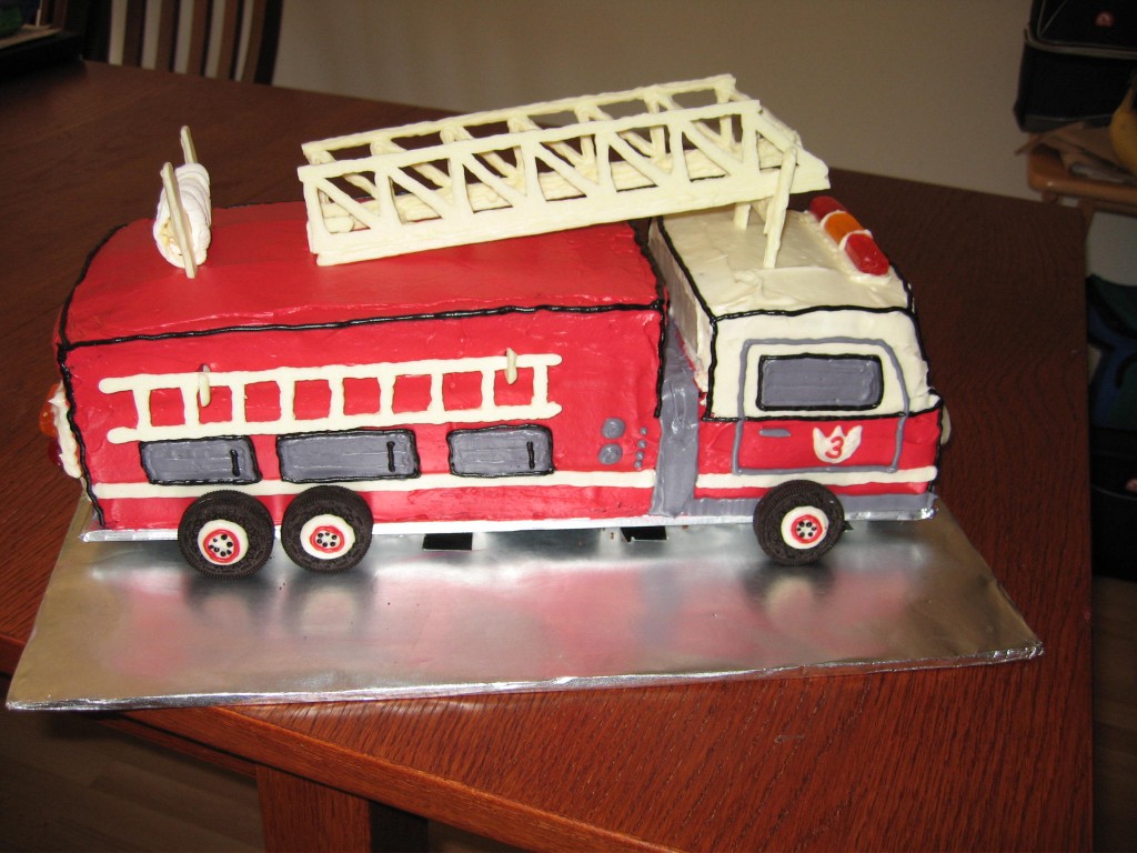 Fire Truck Cakes