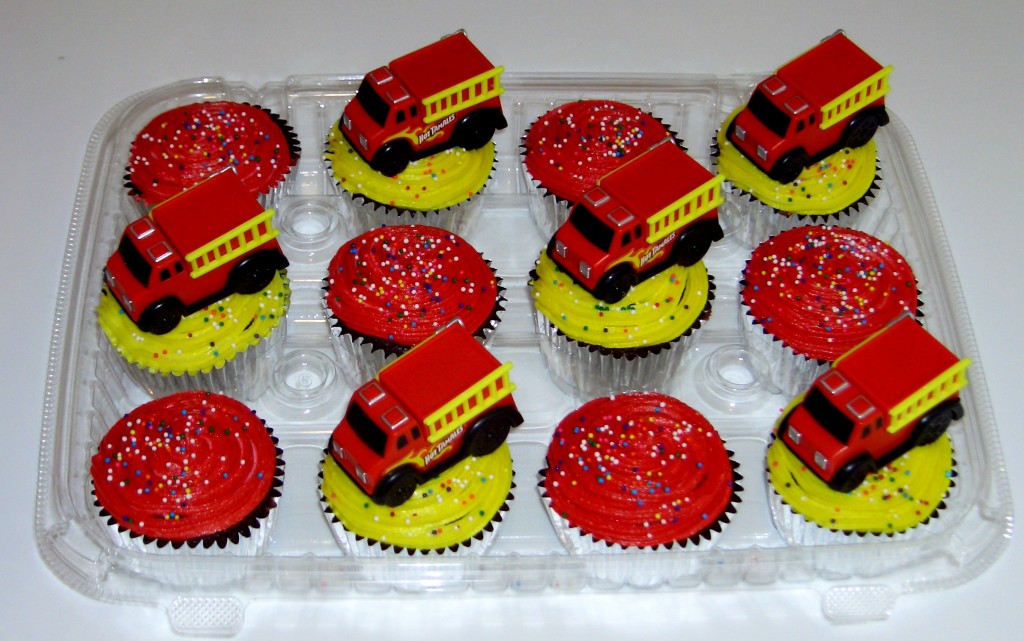 Fire Truck Cupcake Cake