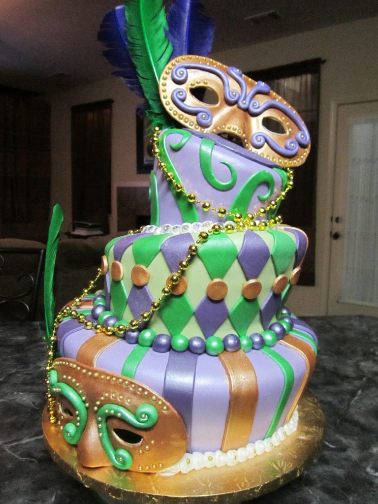 Mardi Gras Cake Decorations