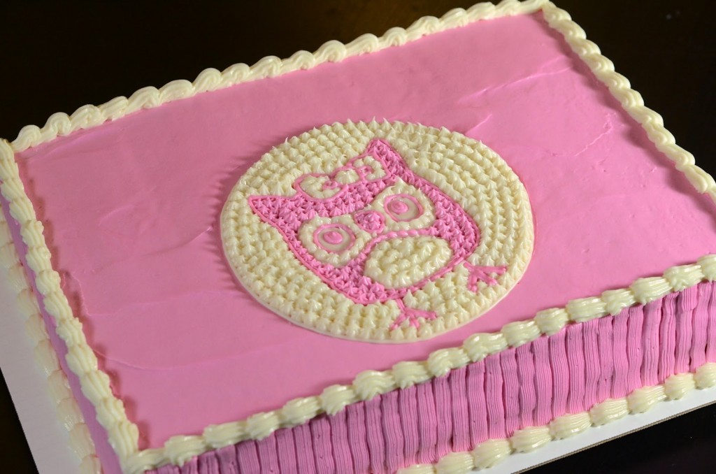 Pink Owl Cake