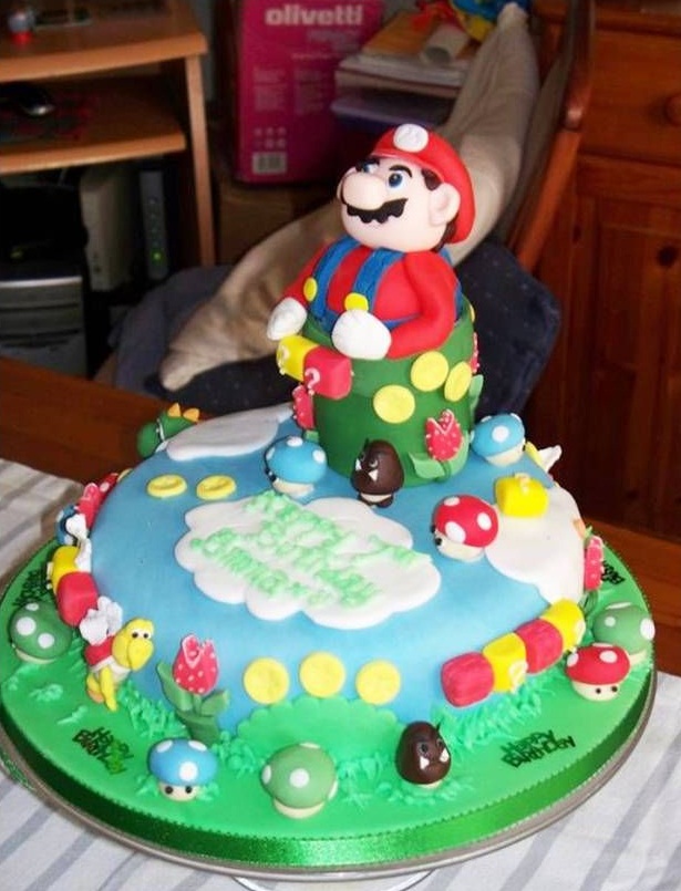 Super Mario Bbrothers Birthday Cake