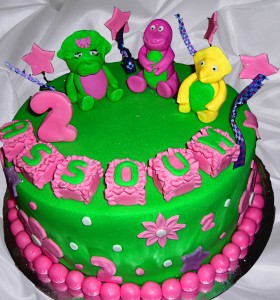 Barney and Friends Birthday Cake