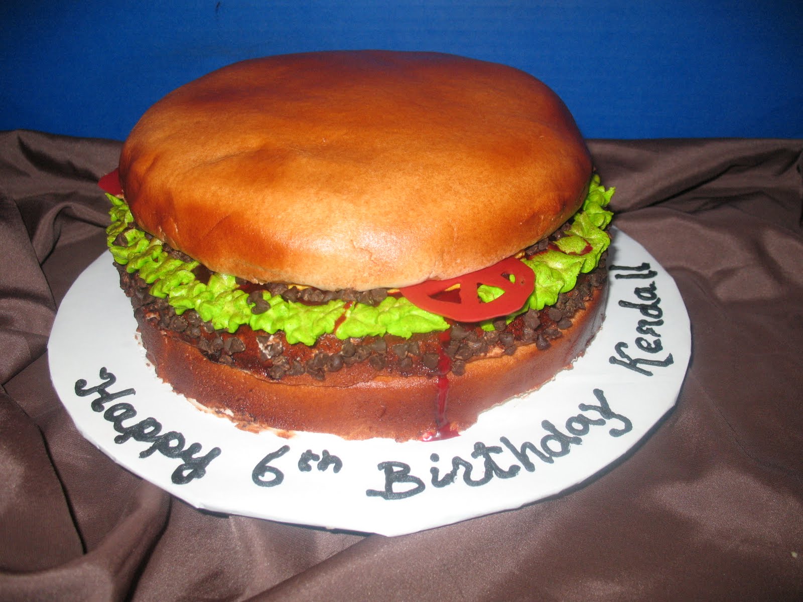Hamburger Birthday Cakes.