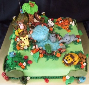 Jungle Theme Baby Shower Cakes