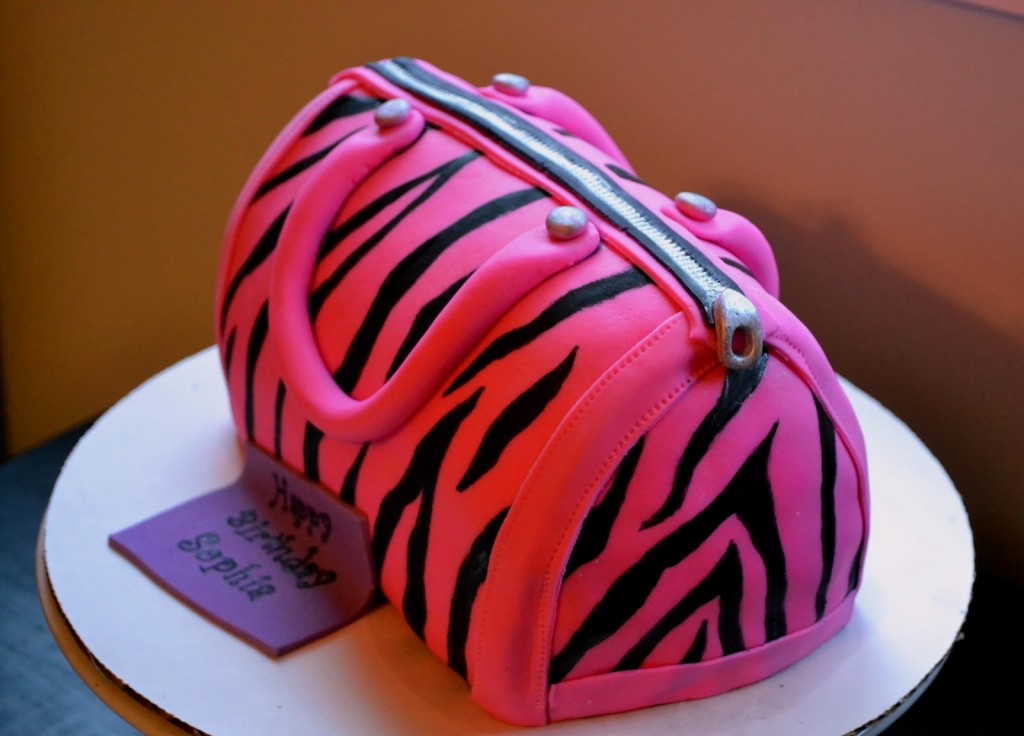 Pink and Black Zebra Cake