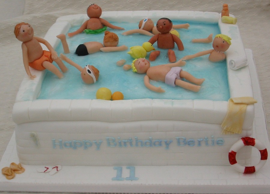 Pool Party Cake Decorations Picture