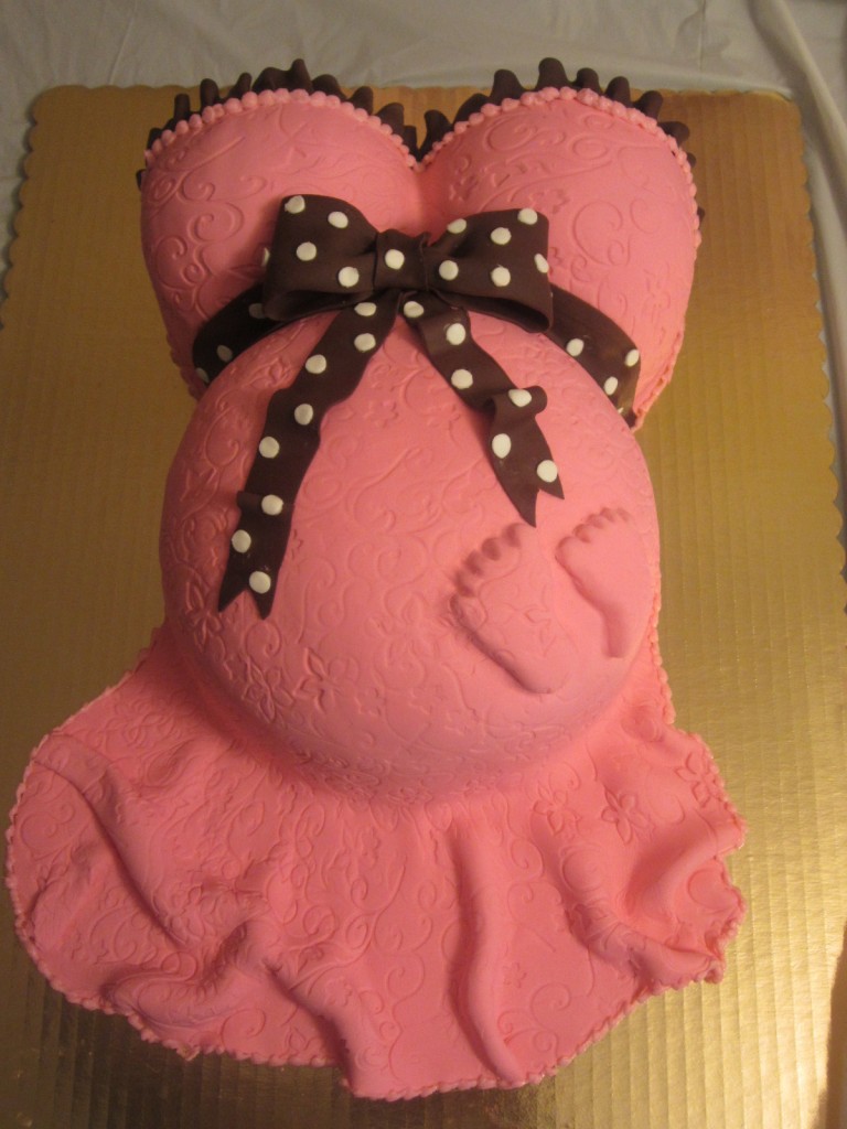 Pregnant Belly Cakes For Baby Shower