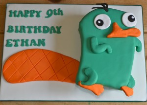 Perry the Platypus Birthday Cake