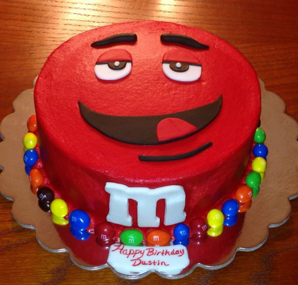 M&M big red cakes