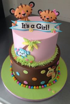 baby shower tower cakes for girls