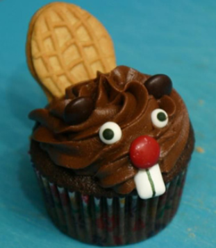 beaver cupcakes