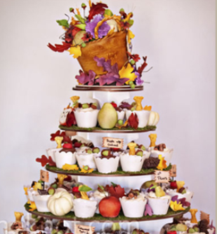 elegant wedding flower cupcakes stack