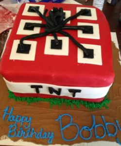 minecraft tnt cake