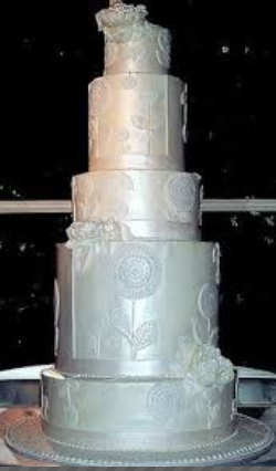 white chocolate wedding cake