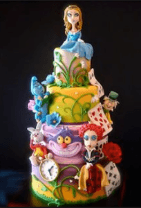 Alice in wonderland cake character decorations