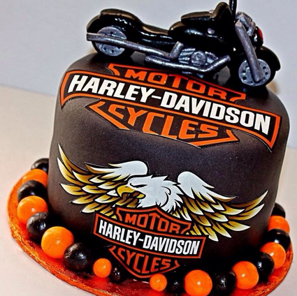 Harley Davidson cake decorations picture
