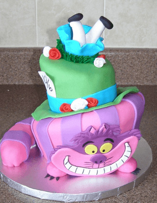 decorations Alice in wonderland cake