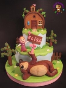 masha and the bear cake
